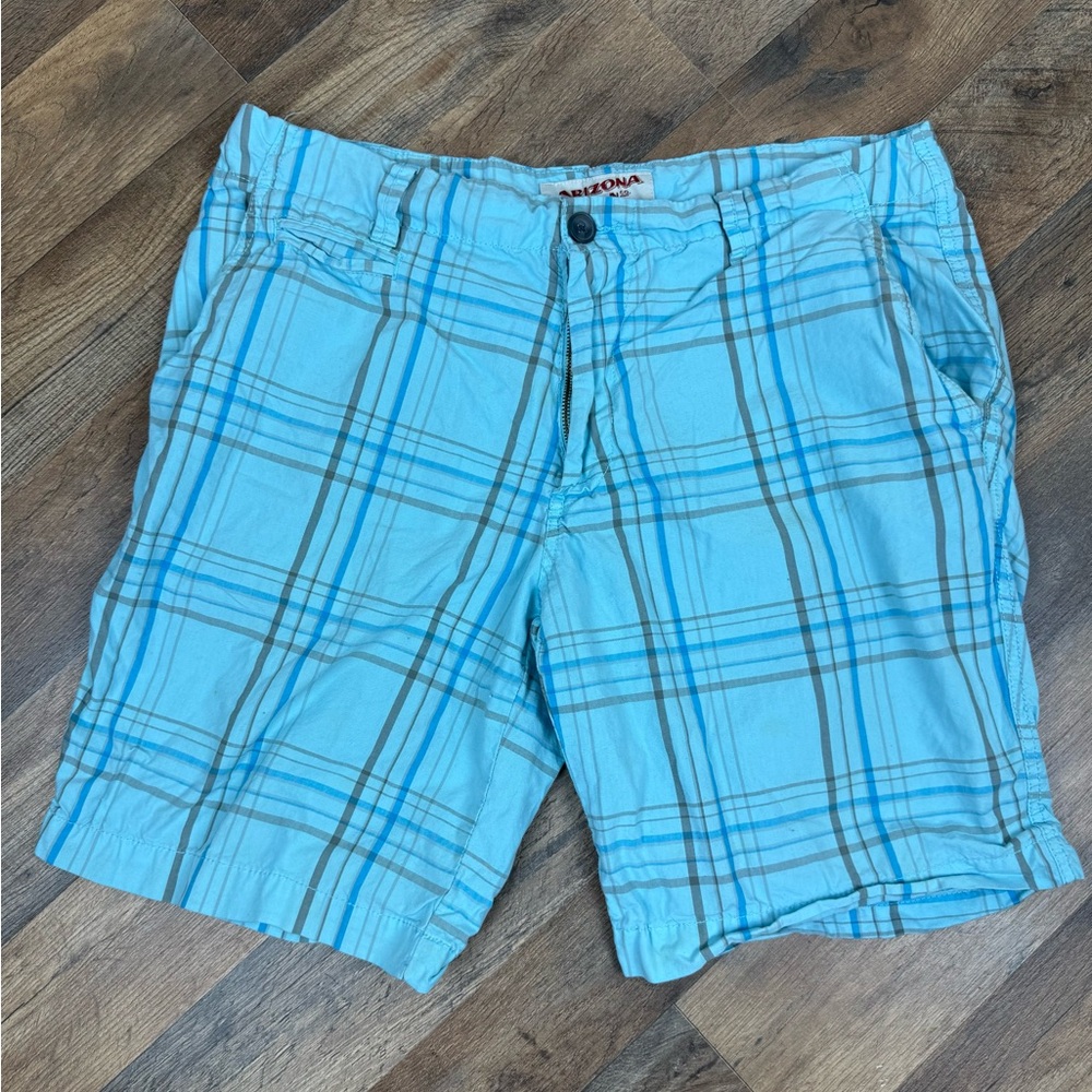 Arizona Jean Company Men's Blue Plaid Shorts